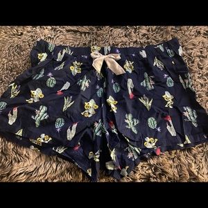 Succulent boxer style PJ shorts